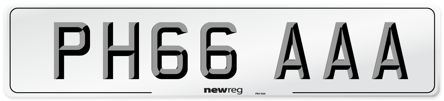 PH66 AAA Number Plate from New Reg